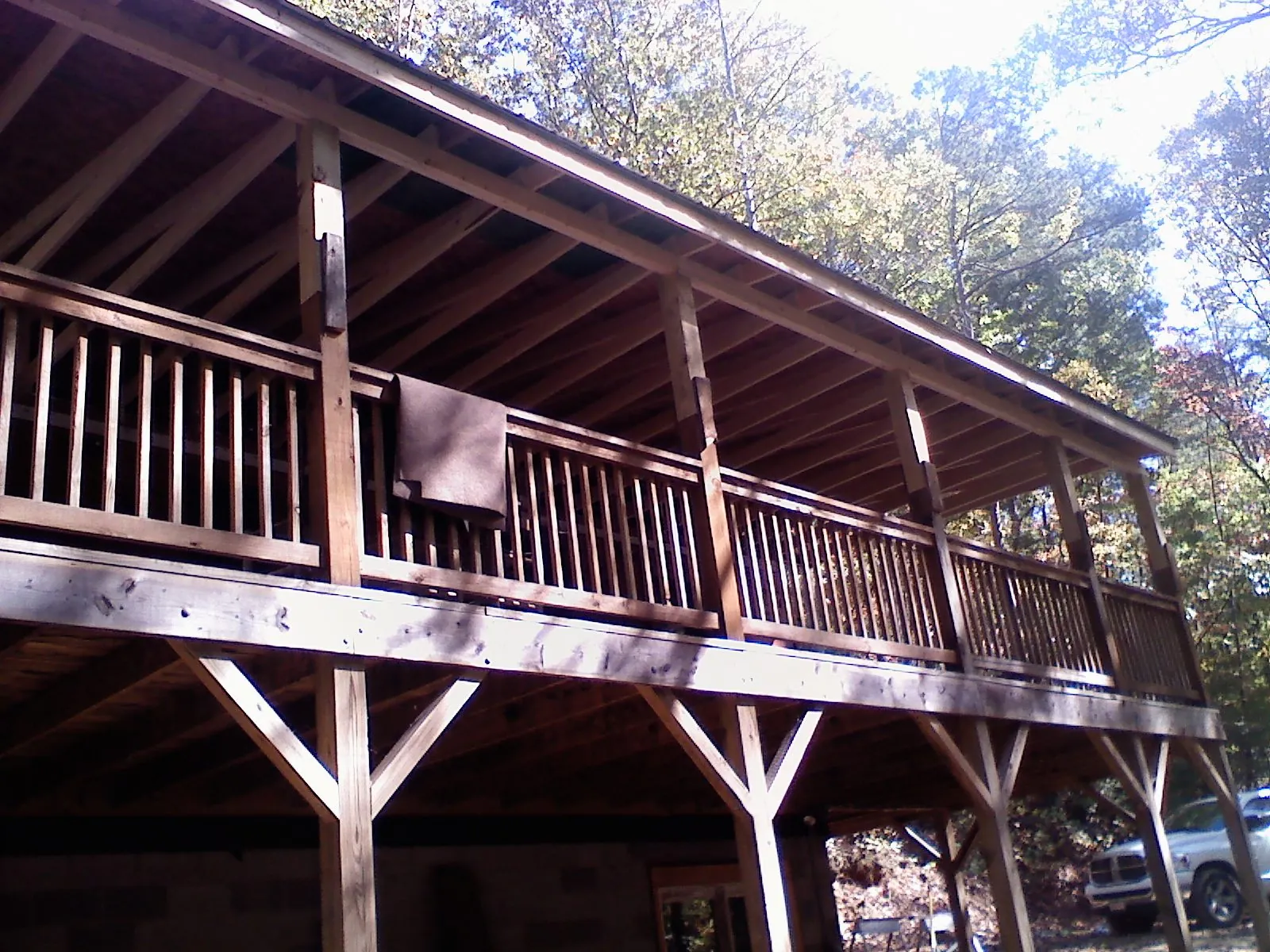 Timber framing under a new elevated porch and deck — Roof Leak Repair in Rochert by Roofing Brothers